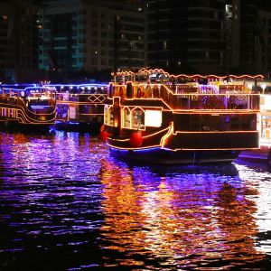 Dhow cruise dinner by Orion Tourism Dubai
